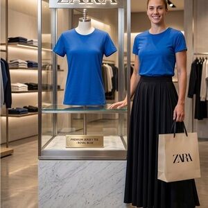 Zara Vibrant Blue Tee